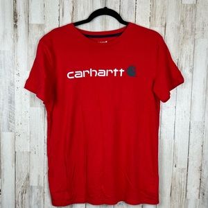 Carhartt Kid’s Red Short Sleeve Logo T-shirt Size‎ L (14-16)